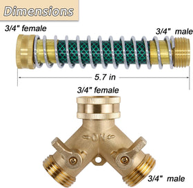 Triumpeek brass hose connection closeup shows secure leak-free fit