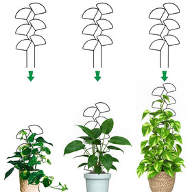 Trlzey 3-pack stackable metal trellis supports climbing plants in pots