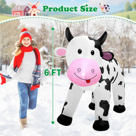 TRMESIA inflatable cow displays in spring and holiday yard setups