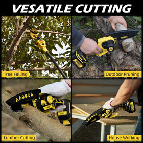 TROOZY cordless garden tool in use for versatile pruning tasks.