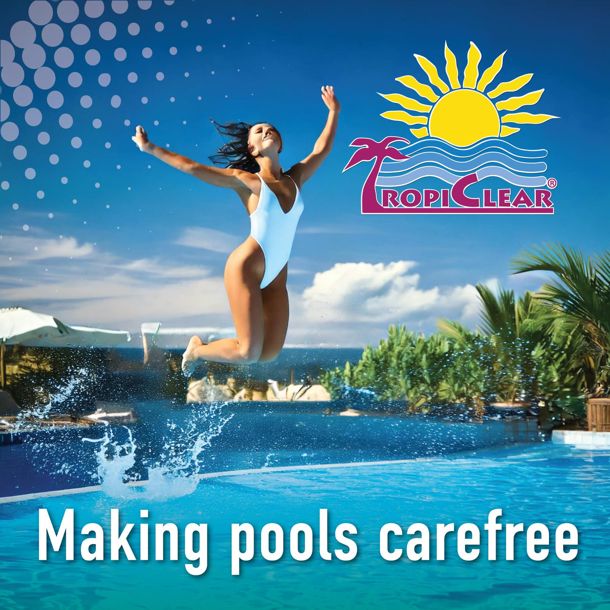 TropiClear stabilizer for hot tubs helps maintain safe water chemistry.