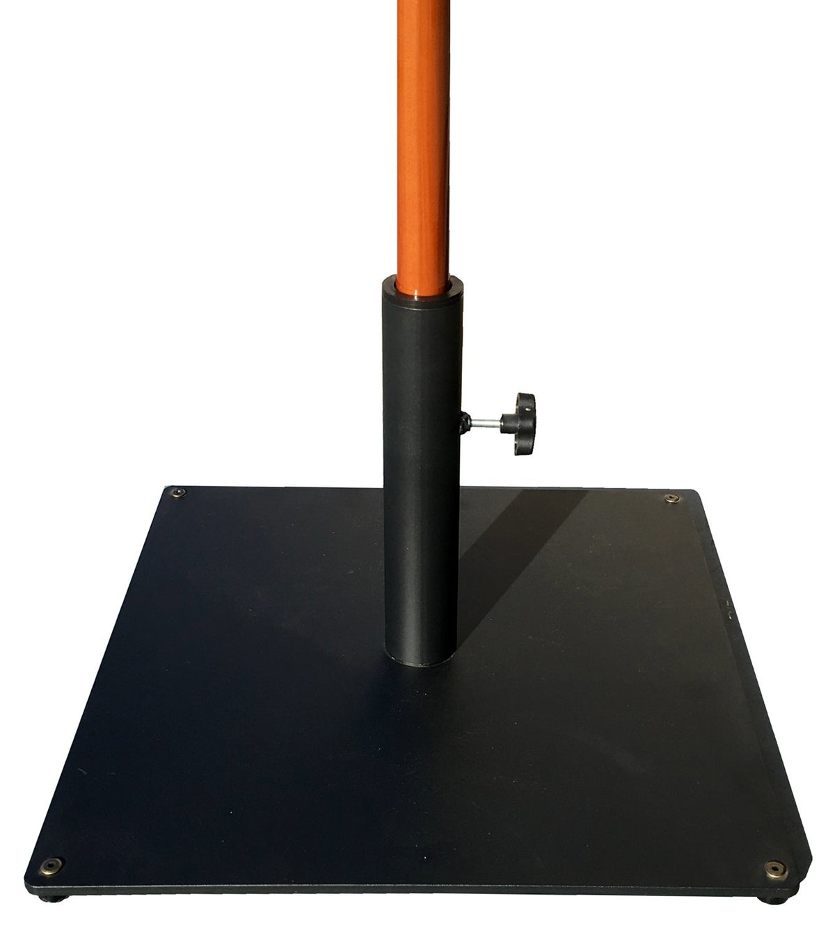 Tropishade base side profile highlights its low-profile design and safety benefits