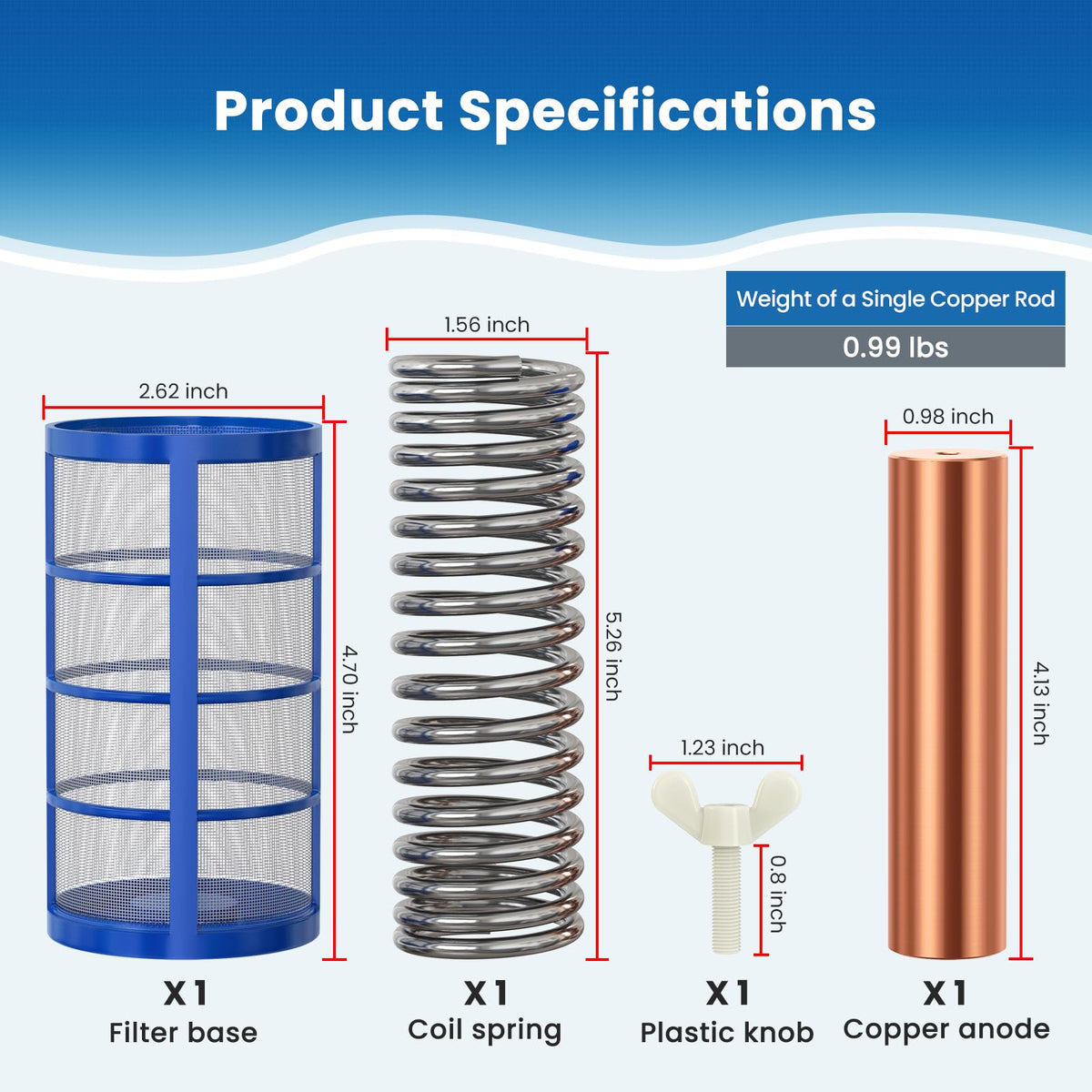 Troxlly coil spring for stable ionizer contact and longevity.