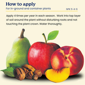 True Organic Fruit and Nut Food application spade spreading nutrients around roots
