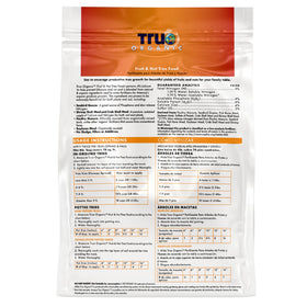 True Organic Fruit and Nut Food bag demonstrating 70 sq ft coverage