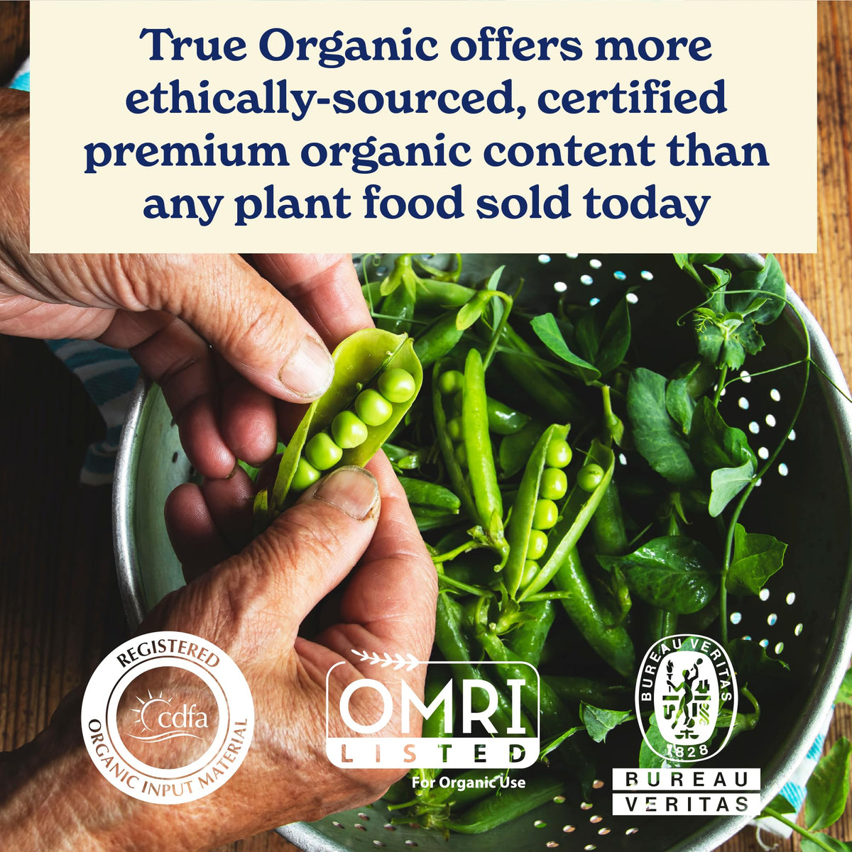 True Organic Fruit and Nut Food 4% calcium helps prevent blossom end rot