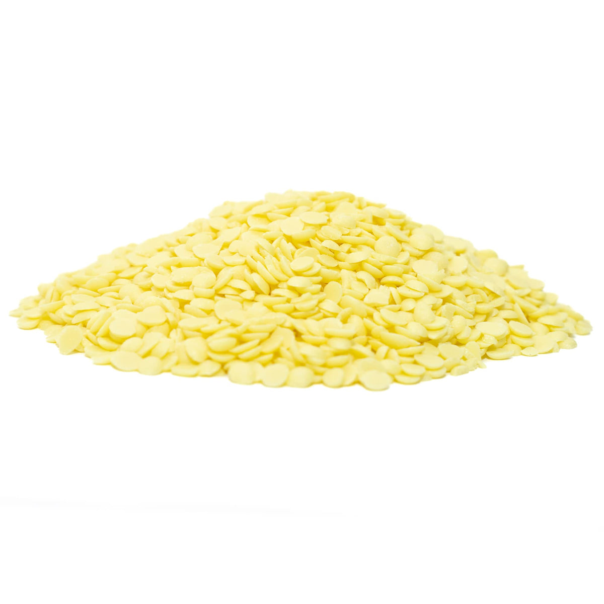 True Organic Prilled Sulfur granules close-up ready for even spread.