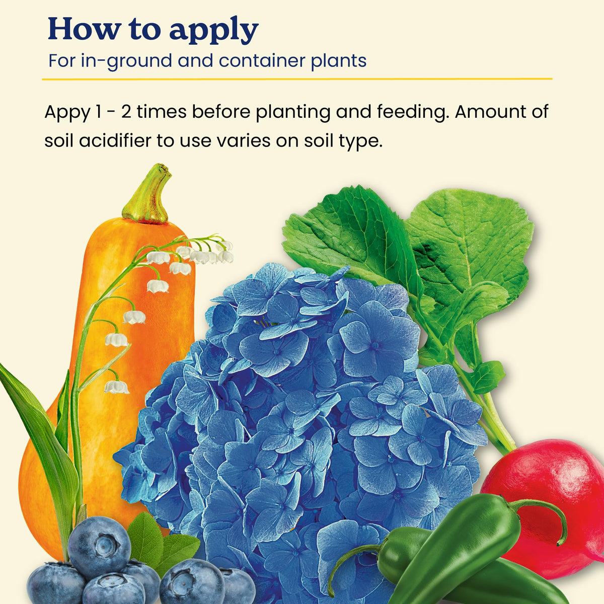 True Organic Soil Acidifier spreading on soil surface to create acidic environment
