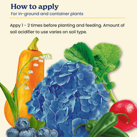 True Organic Soil Acidifier spreading on soil surface to create acidic environment