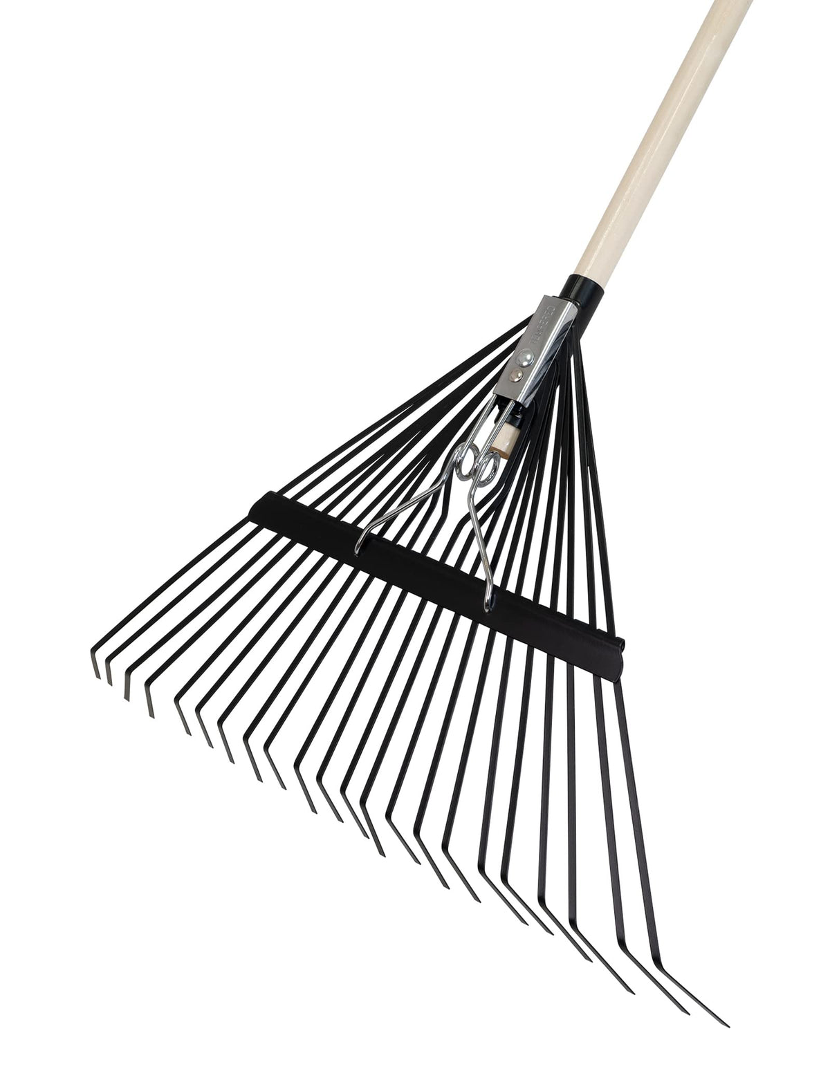 TRUE TEMPER hardwood and steel handle provides durable, comfortable grip during long raking sessions.