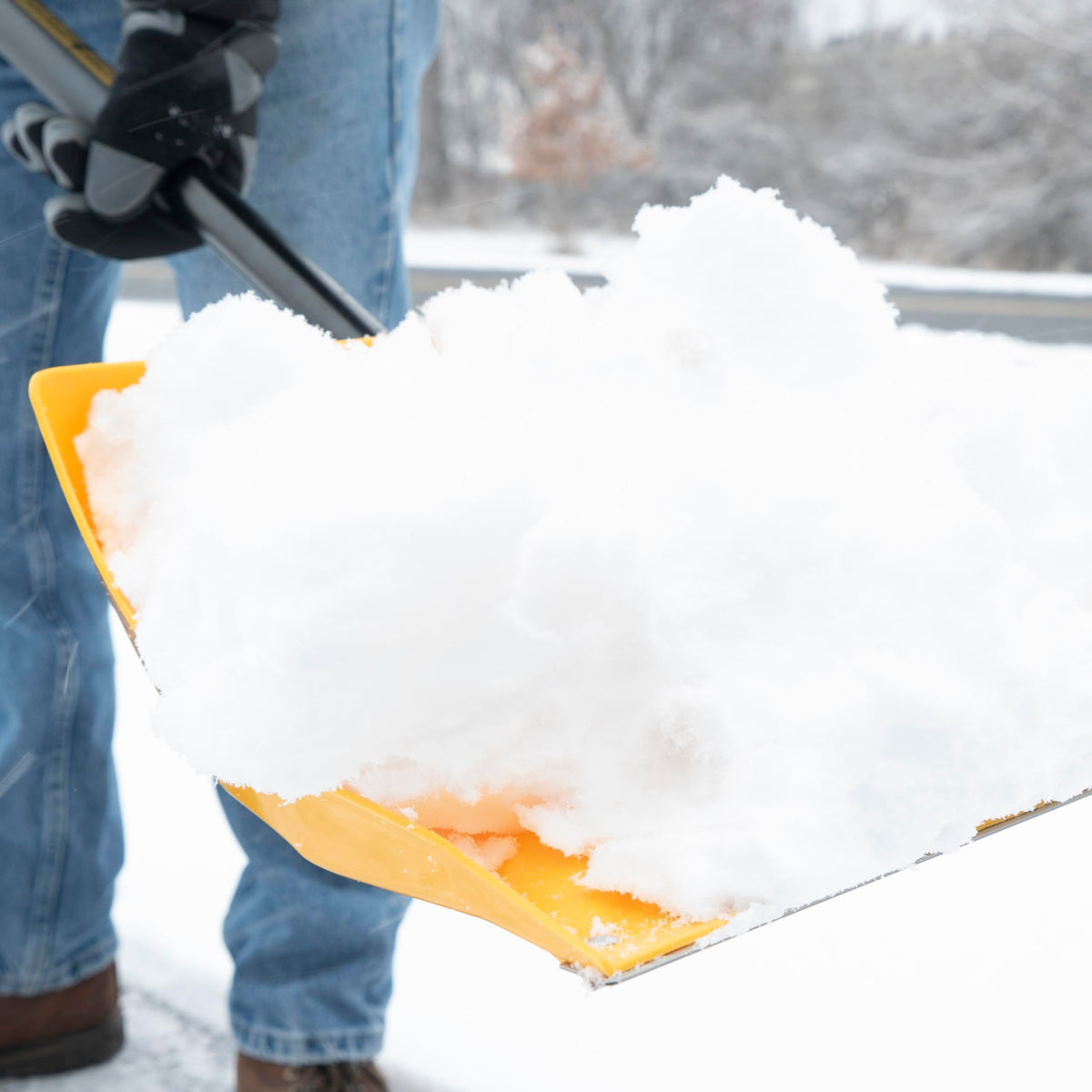 TRUE TEMPER ready in car or backpack for quick snow clearing.