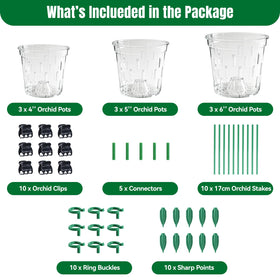 TRUEDAYS orchid pot 5-inch clear designed for airflow and drainage