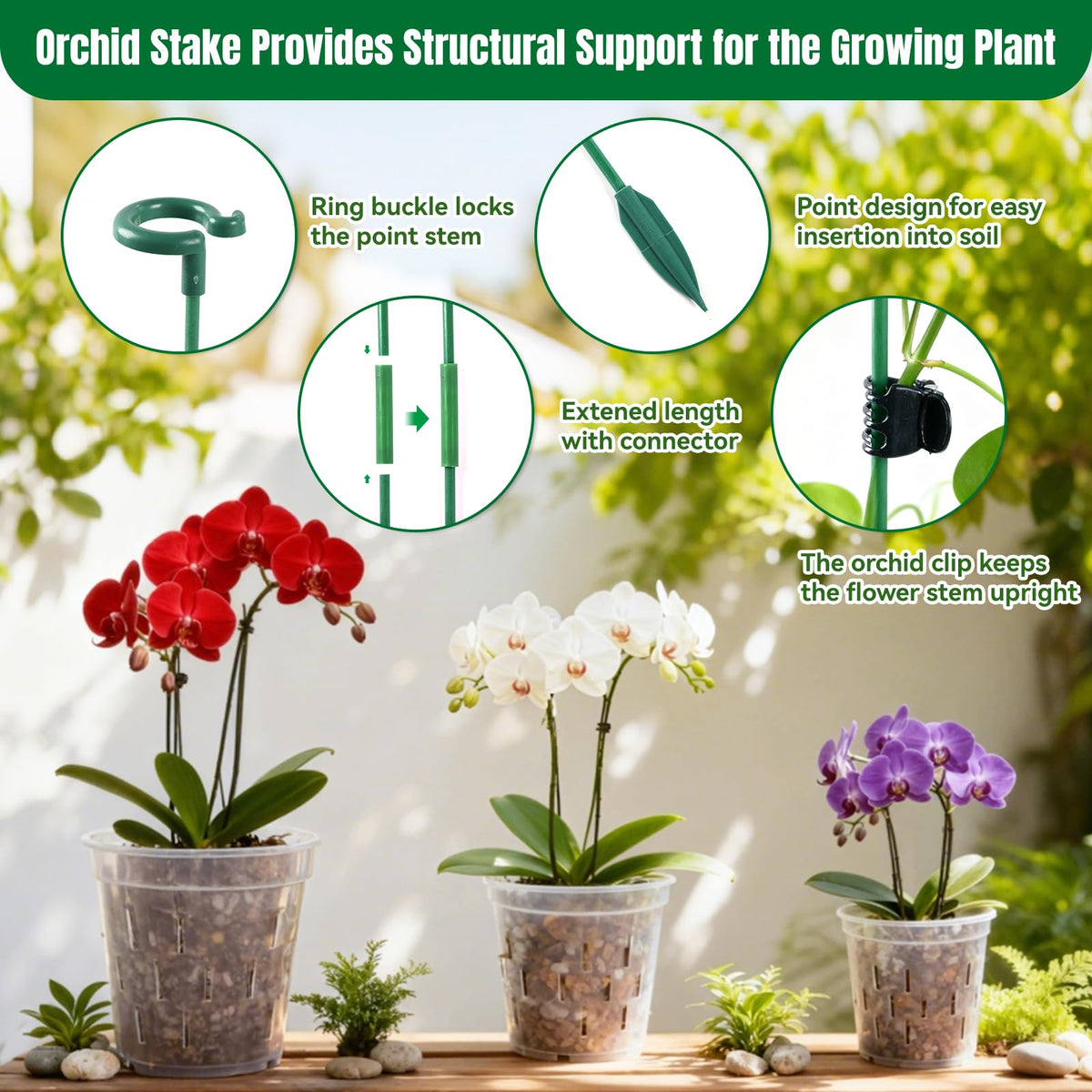 TRUEDAYS orchid pot durable PP material for indoor-outdoor use