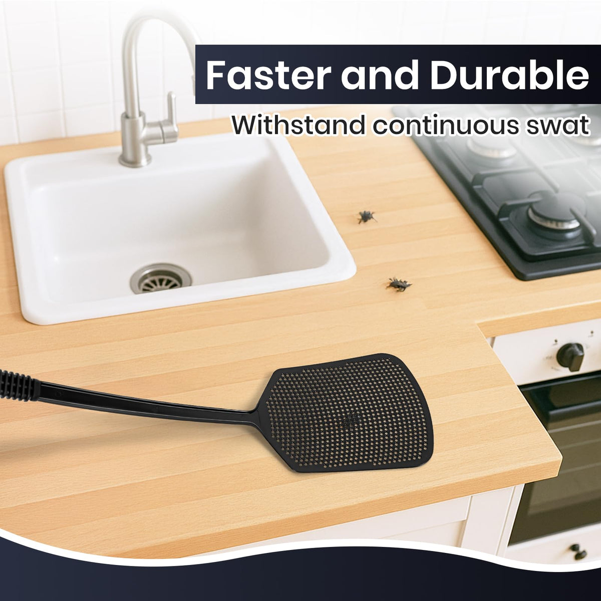 TrueYee 6-pack with hanging loops keeps spare swatters within easy reach.