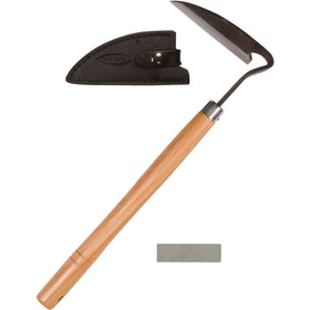 Truly Garden Effortless Weeding Sickle cuts weed roots for fast garden cleanup.
