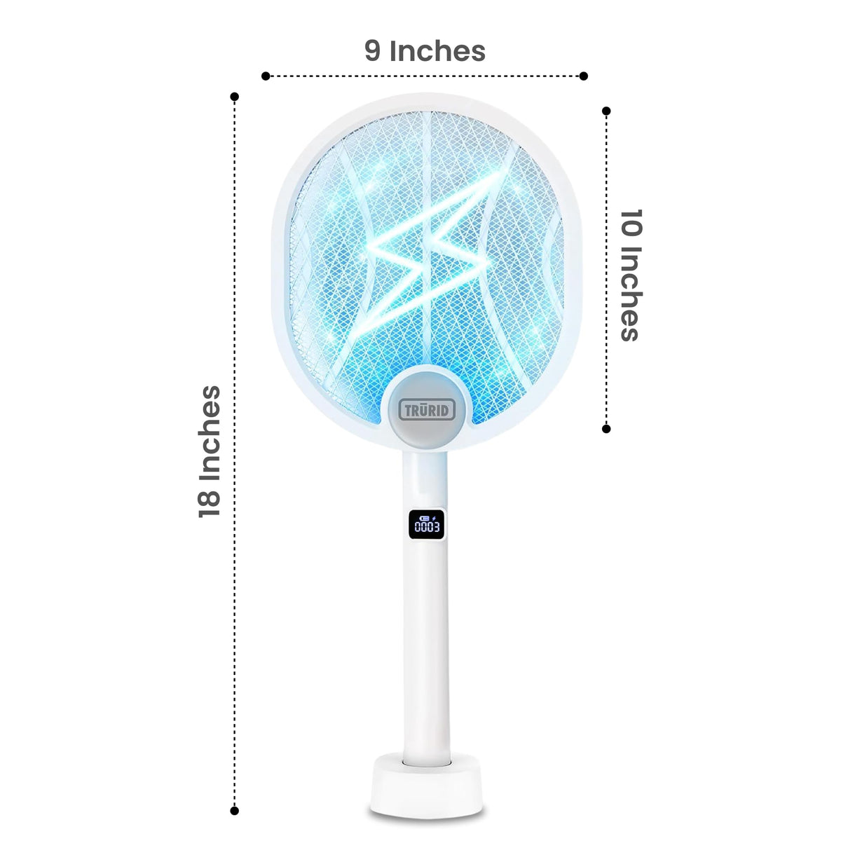 TRURID Fly Swatter Zapper UV attract trap draws insects toward the device.
