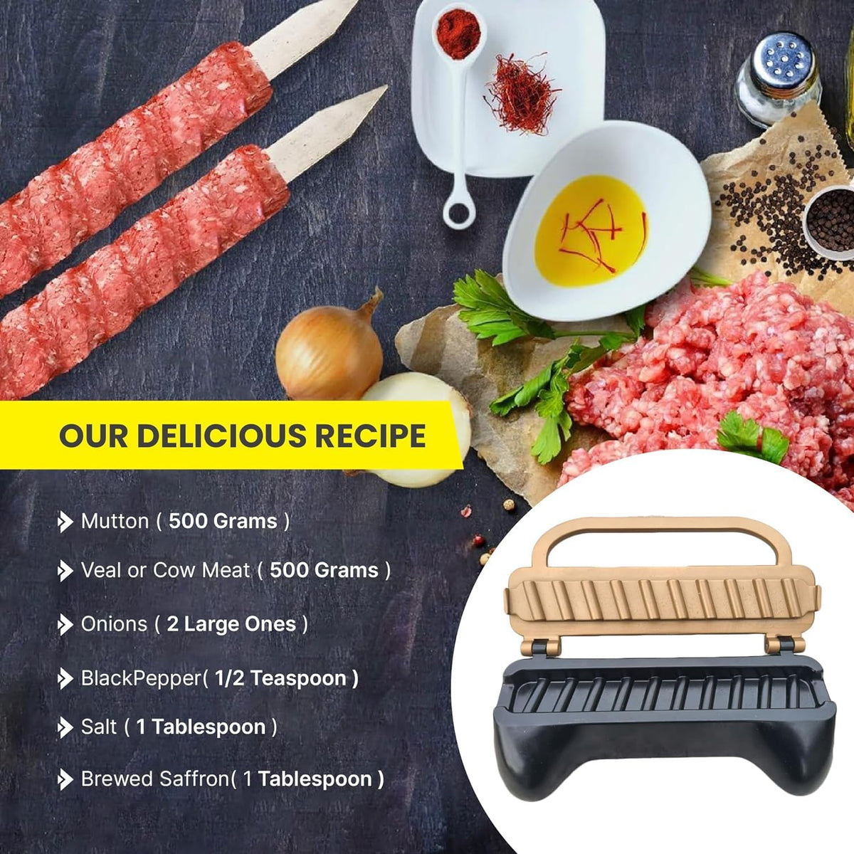 Trustella Kebab Maker with pro-style kebab formation for restaurant-worthy presentation.