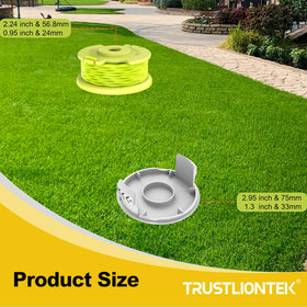 Trustliontek AC14HCA spool caps for quick, secure line changes.
