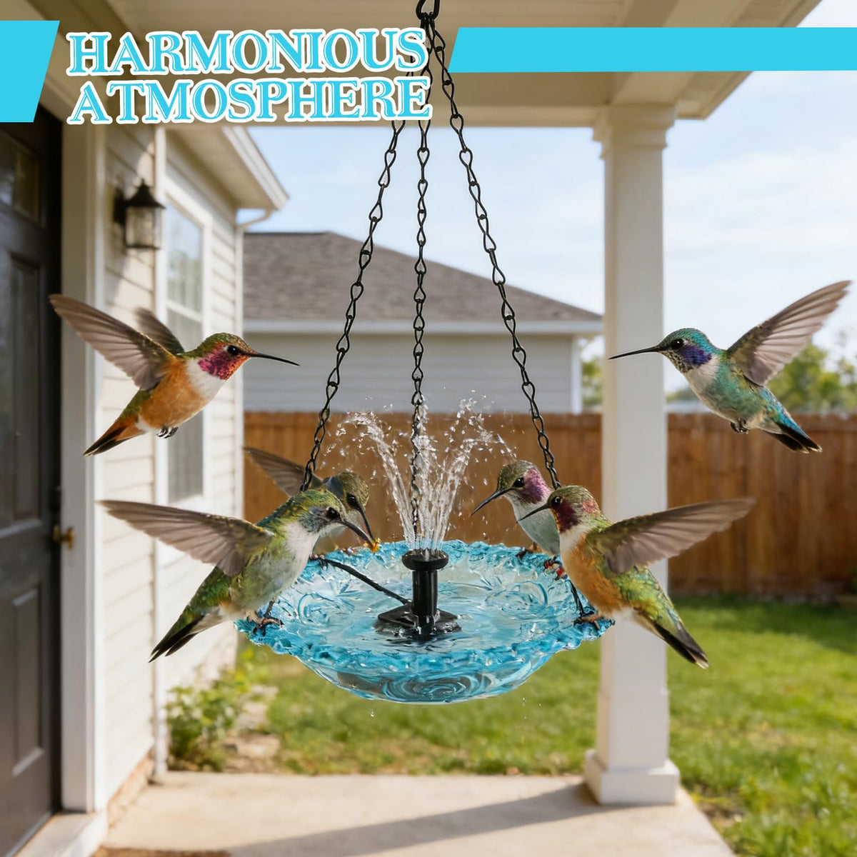 Elegant glass bowl decor and practical bird bath for outdoor spaces.
