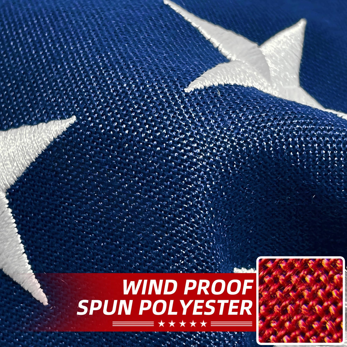 Try Everything flag reinforced stitching withstands wind and wear over time