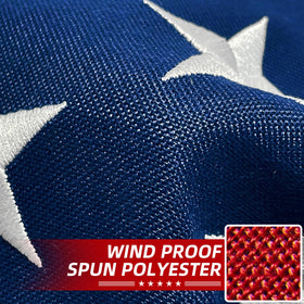 Try Everything flag reinforced stitching withstands wind and wear over time