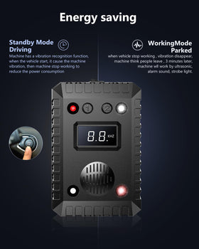Tryfire ultrasonic unit in garage protects attic and storage from rats.