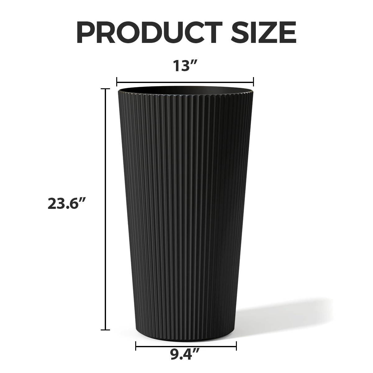 Trygoal striped planter designed for outdoor use enhances patios and gardens with durability.