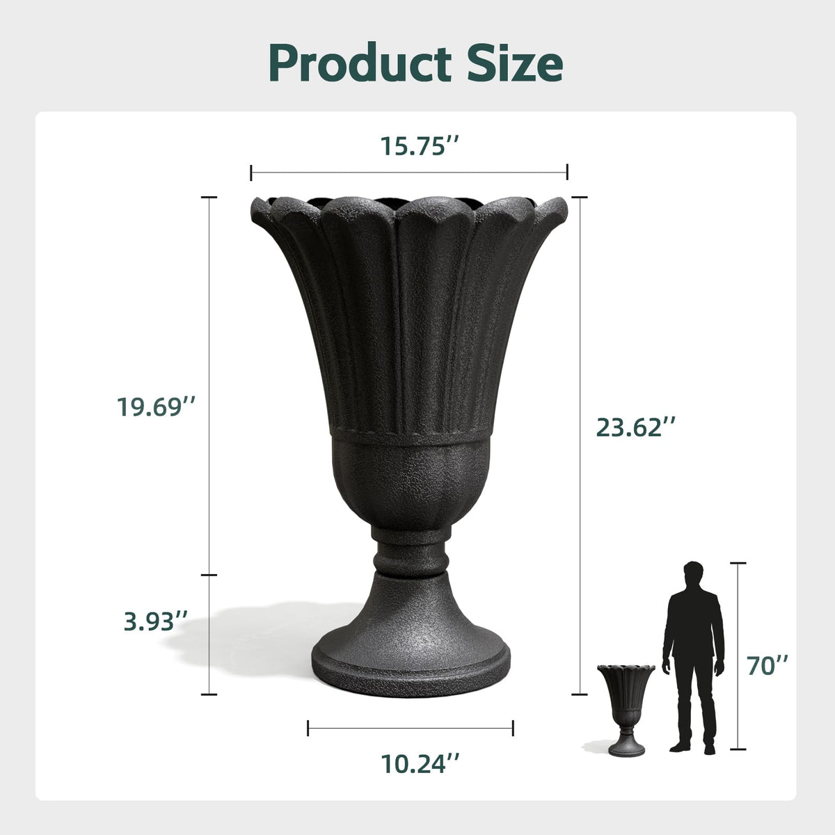 Trygoal two-piece base design highlights stable height and simple disassembly.