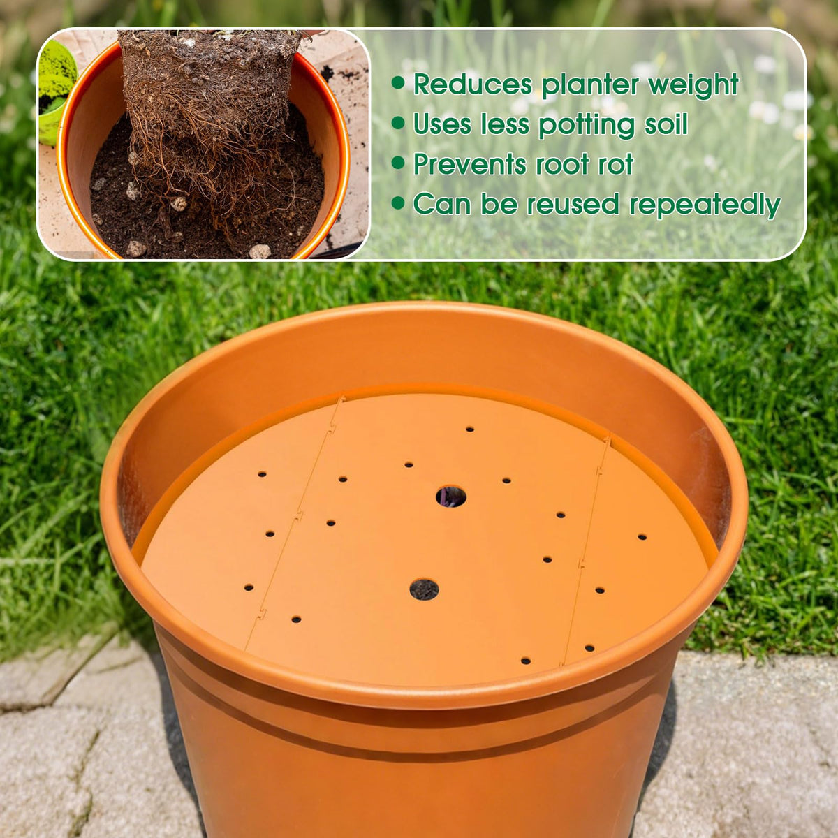 Tryitsbest large pot filler enhances root air reach for healthier growth