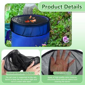 Tryly adjustable drawstring secures the mesh on smaller barrels