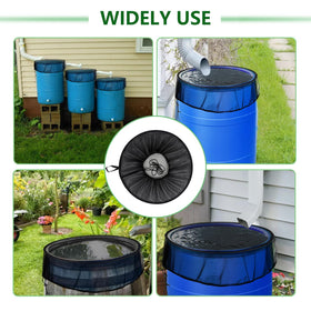 Tryly garden courtyard rain barrel netting keeps water accessible