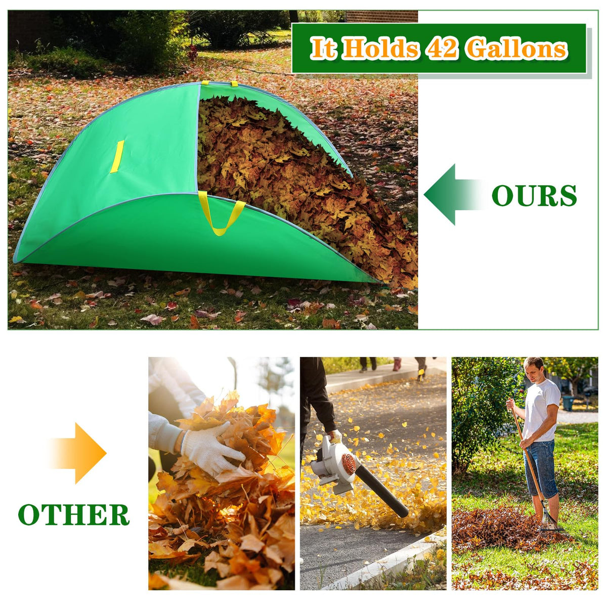 Tryly Leaf Collector withstands outdoor debris while staying reusable.