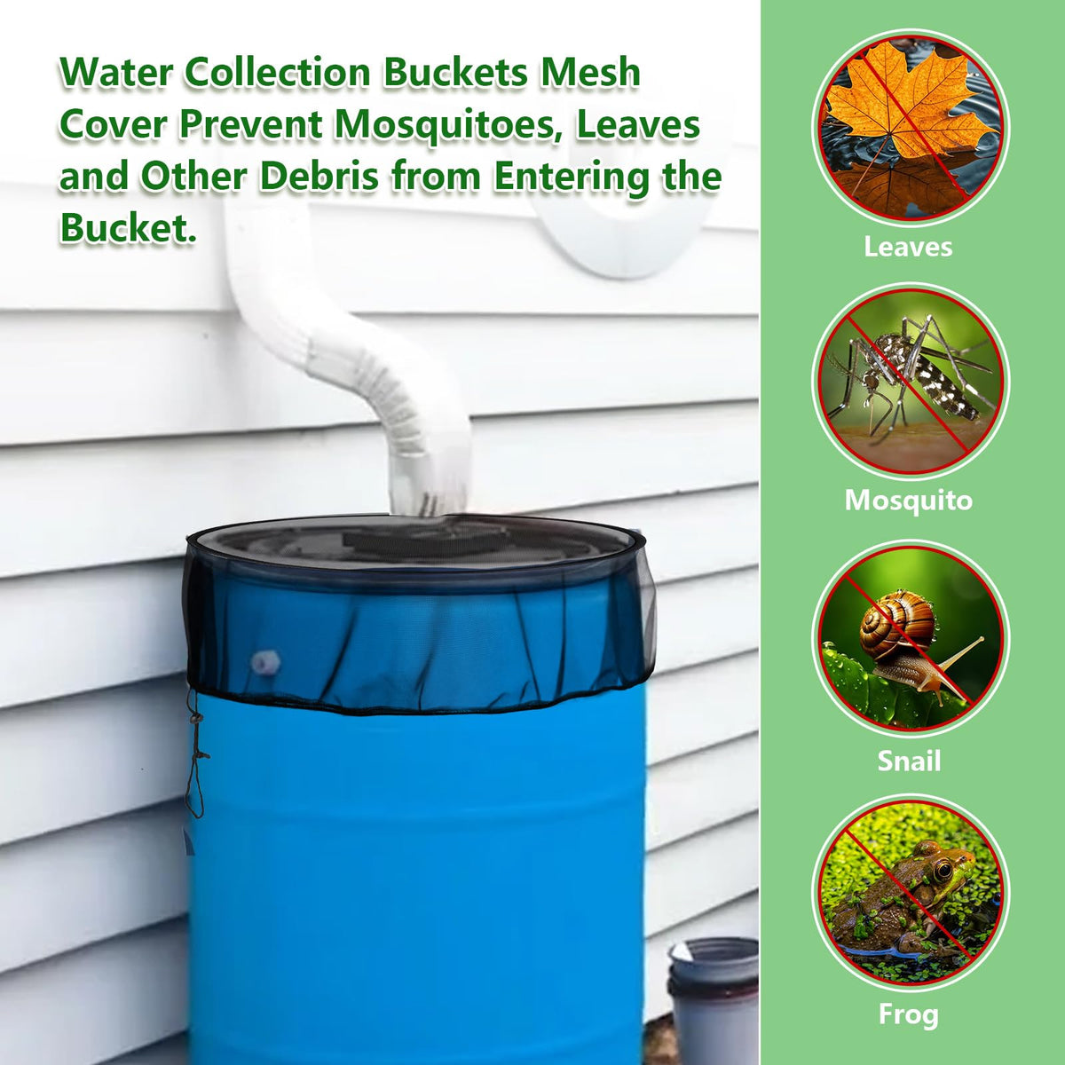 Tryly outdoor rain barrel protection in garden or yard
