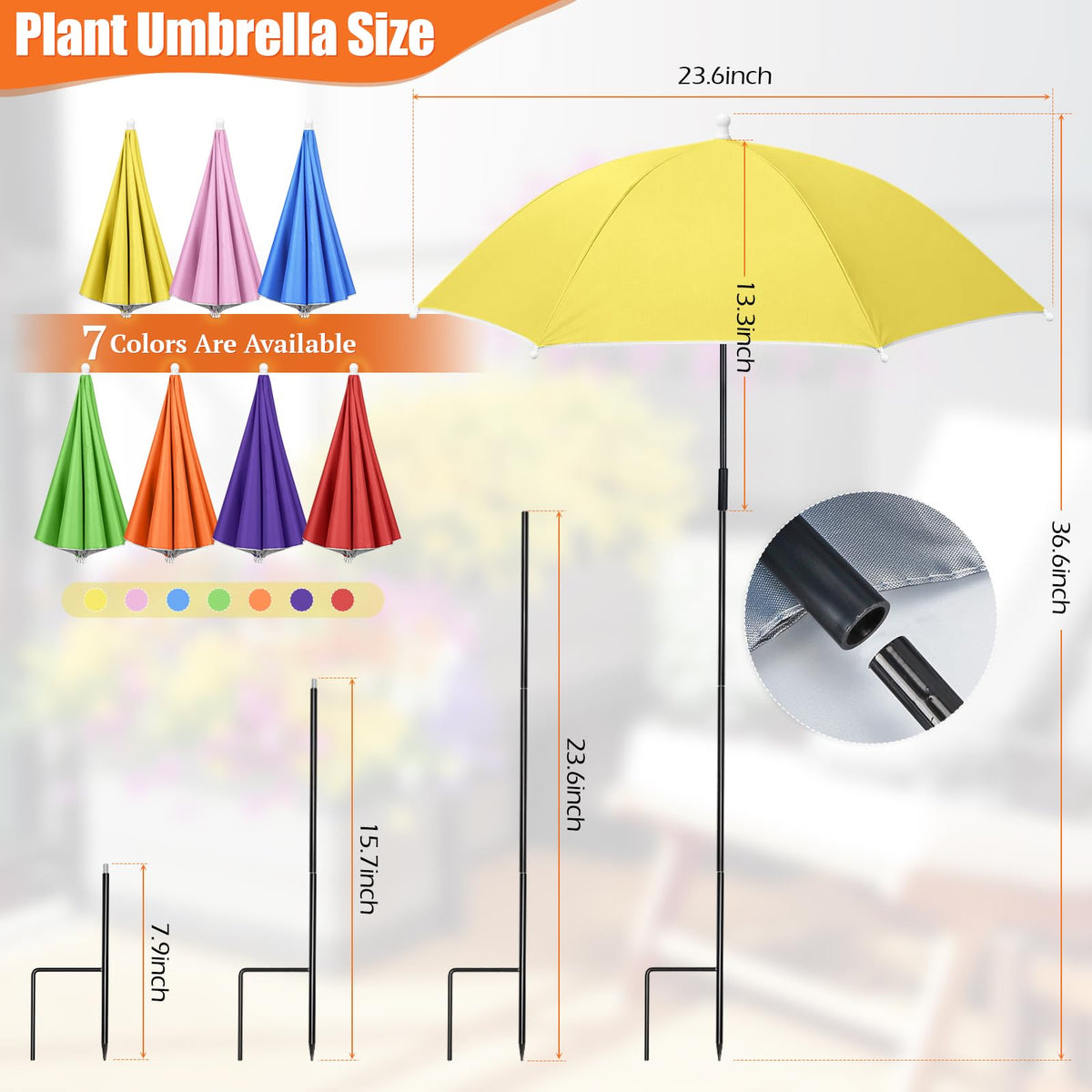 Tryly rainproof polyester canopy resists sun and rain for reuse