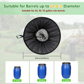 Tryly rain barrel netting screen blocks debris for clean water and easy maintenance