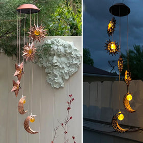 Tryme Hanging Wind Chimes easily install on patios or trees.