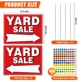 TRYXN metal stakes 4-pack keeps signs upright all day during outdoor sales.