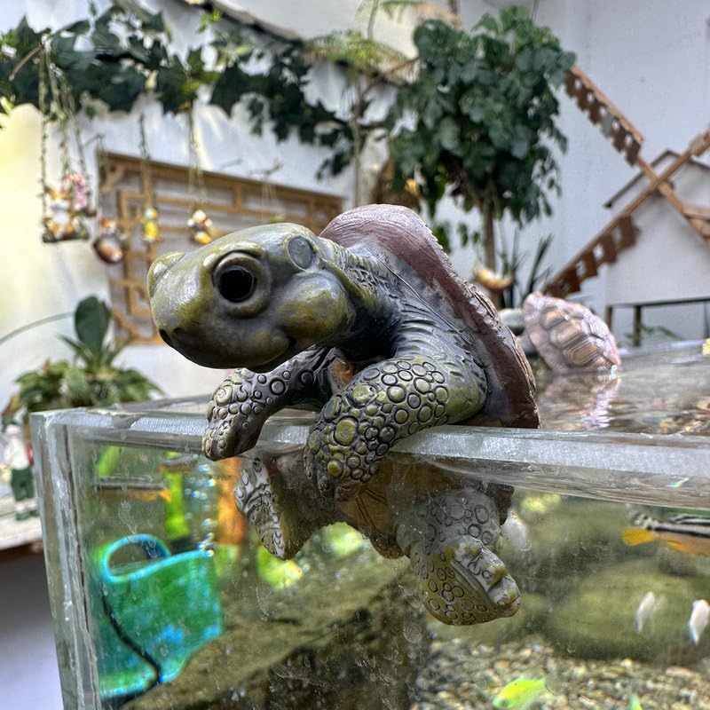 TSCVPJL Turtle edge decor ready for pots, tanks, or rails.