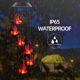 TSIPEKLO Solar chime features rain-proof design for outdoor longevity