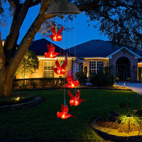TSIPEKLO Solar wind chime lights up at night for cozy ambience