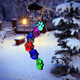 TSIPEKLO waterproof solar wind chime withstands rain and sun.