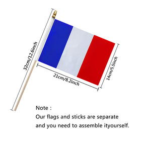 TSMD France flag 5x8 inch back view showing double-sided print.