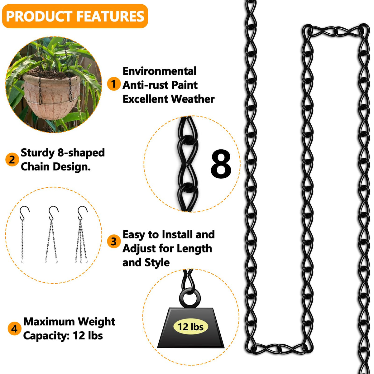 Tsocent eye hooks 12pcs suitable for bird feeders or lanterns.