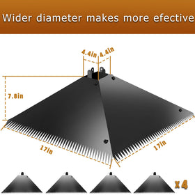 TSSOIYLR galvanized steel baffle square design deters climbing animals.