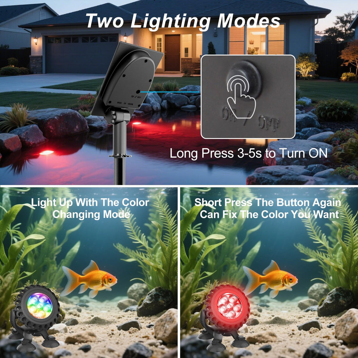 T-SUN adjustable light head enables precise lighting at 90 degrees.