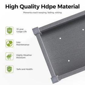 TT Nature HDPE raised bed kit for quick assembly in about 10 minutes.