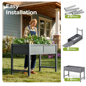 TT Nature raised bed offers spacious planting area for vegetables and herbs.