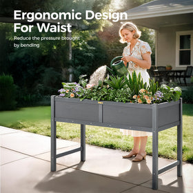 TT Nature HDPE raised bed demonstrates weatherproof surface for all seasons.