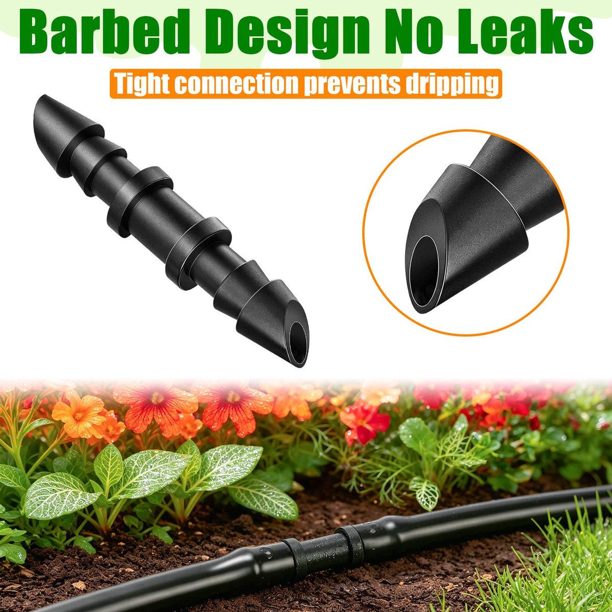 TTioDri high-impact plastic connector for durable garden irrigation