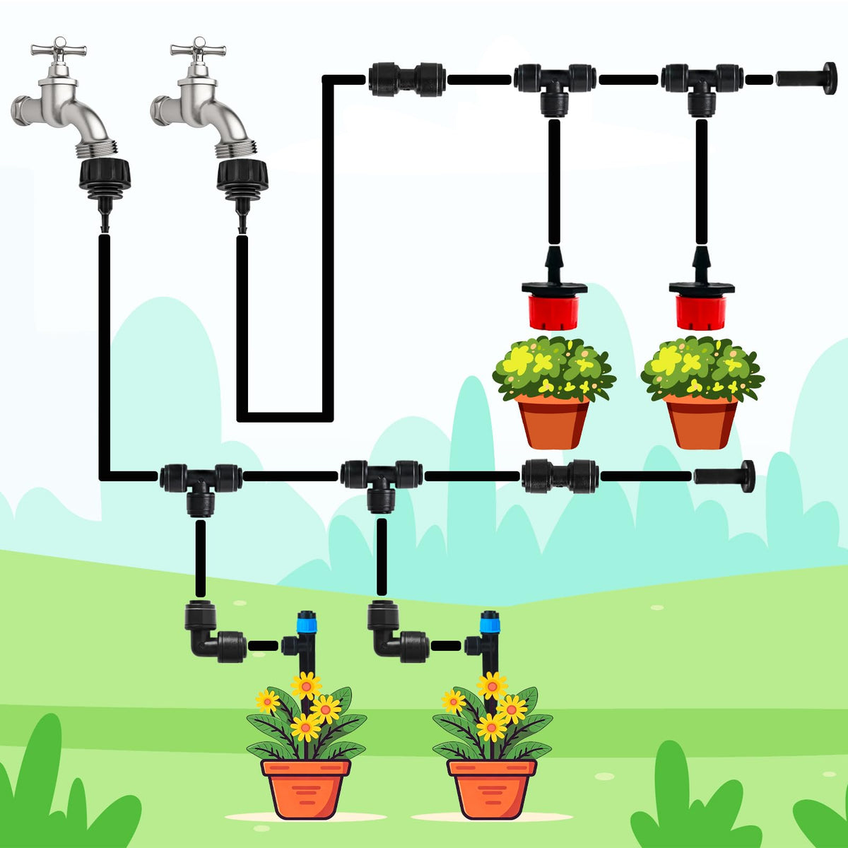 TTioDri one-piece construction for durable drip connections